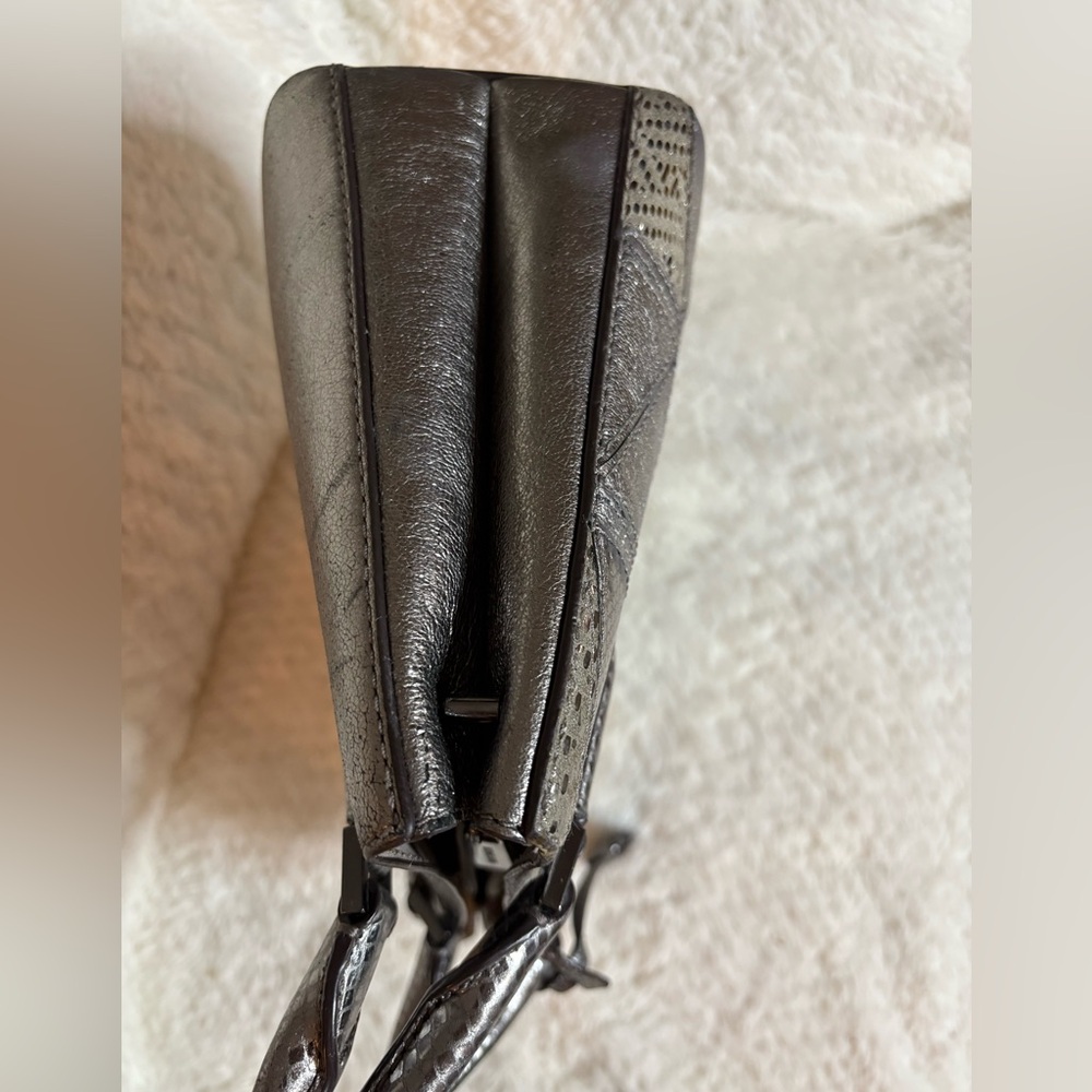 Michael Kors Adele Medium Metallic Silver Patchwo… - image 6